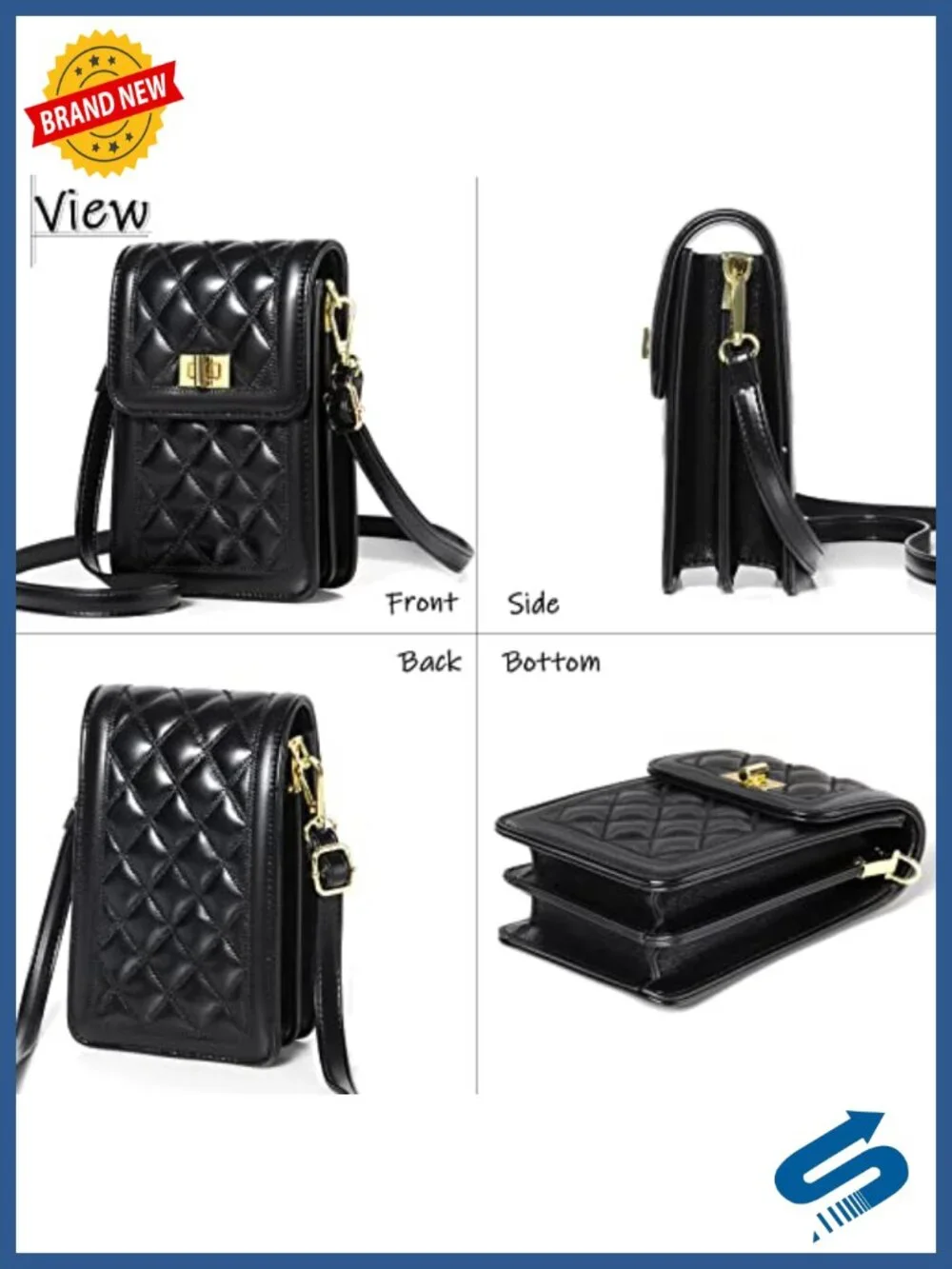 Women's Crossbody Cell Phone Purse Mini Messenger Shoulder Handbag Wallet Faux